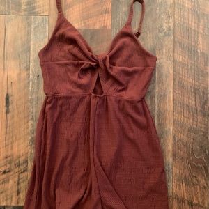 Maroon Romper.